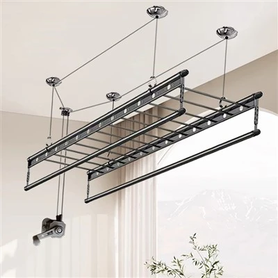 Rack de secagem retrátil manual